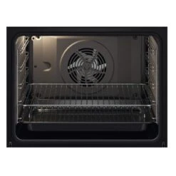 Zanussi ZOCNX3XR B/I Side Opening RHH Single Electric Oven - Stainless Steel -Kitchen Series Shop zanussi zocnx3xrbi grill tray and fan open front view