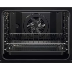Zanussi ZOHNX3K1 Built-In Single Electric Oven - Black -Kitchen Series Shop zanussi zohnx3k1bi grill and tray open front view